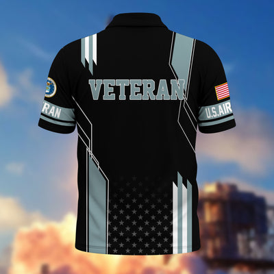 Premium US Veterans Polo Shirt, Gifts For US Veterans, Best Gifts On Father's Day, Armed Forces Day, Independence Day, Veterans Day.
