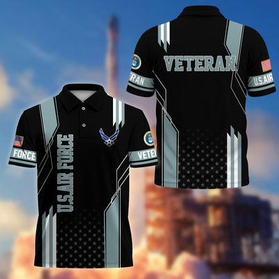Premium US Veterans Polo Shirt, Gifts For US Veterans, Best Gifts On Father's Day, Armed Forces Day, Independence Day, Veterans Day.