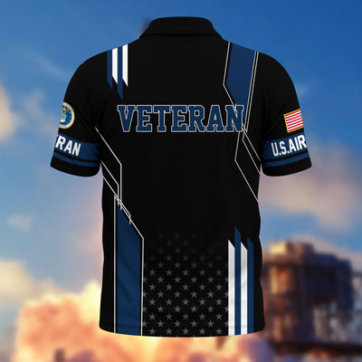 Premium US Veterans Polo Shirt, Gifts For US Veterans, Best Gifts On Father's Day, Armed Forces Day, Independence Day, Veterans Day.