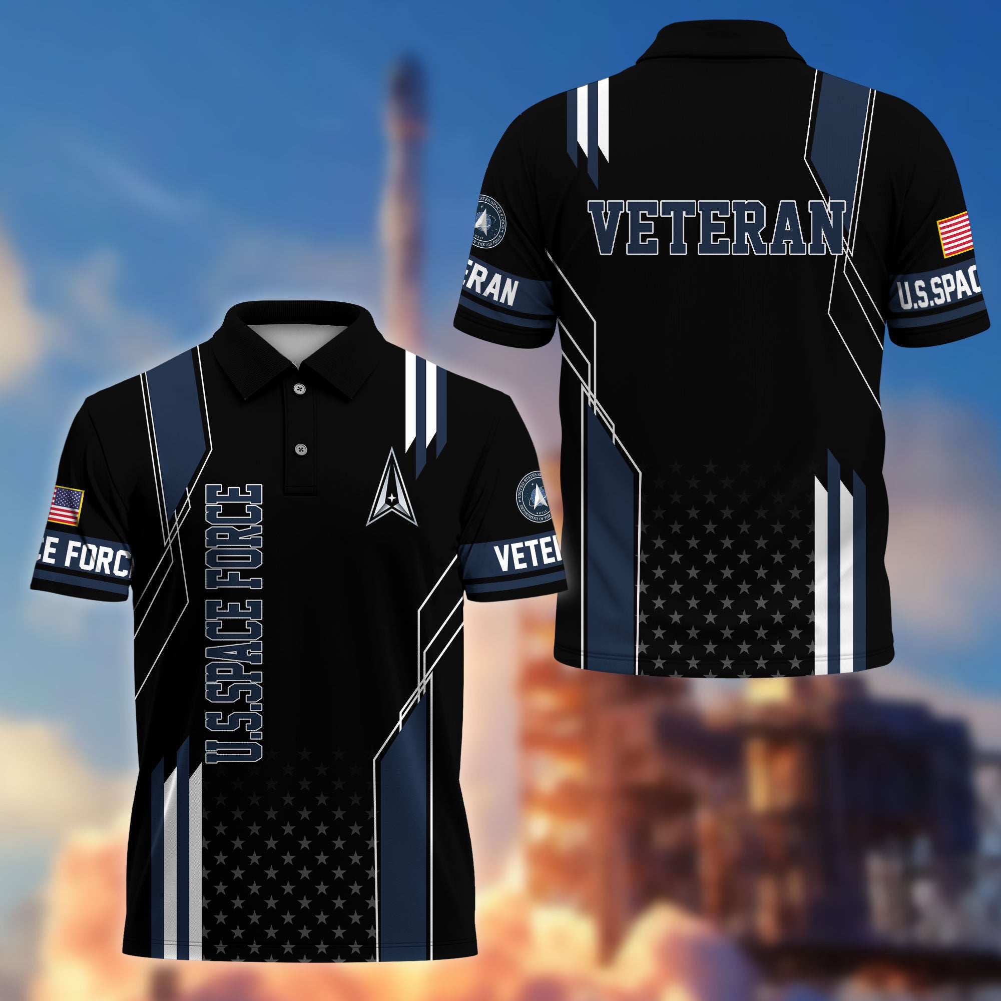 Premium US Veterans Polo Shirt, Gifts For US Veterans, Best Gifts On Father's Day, Armed Forces Day, Independence Day, Veterans Day.