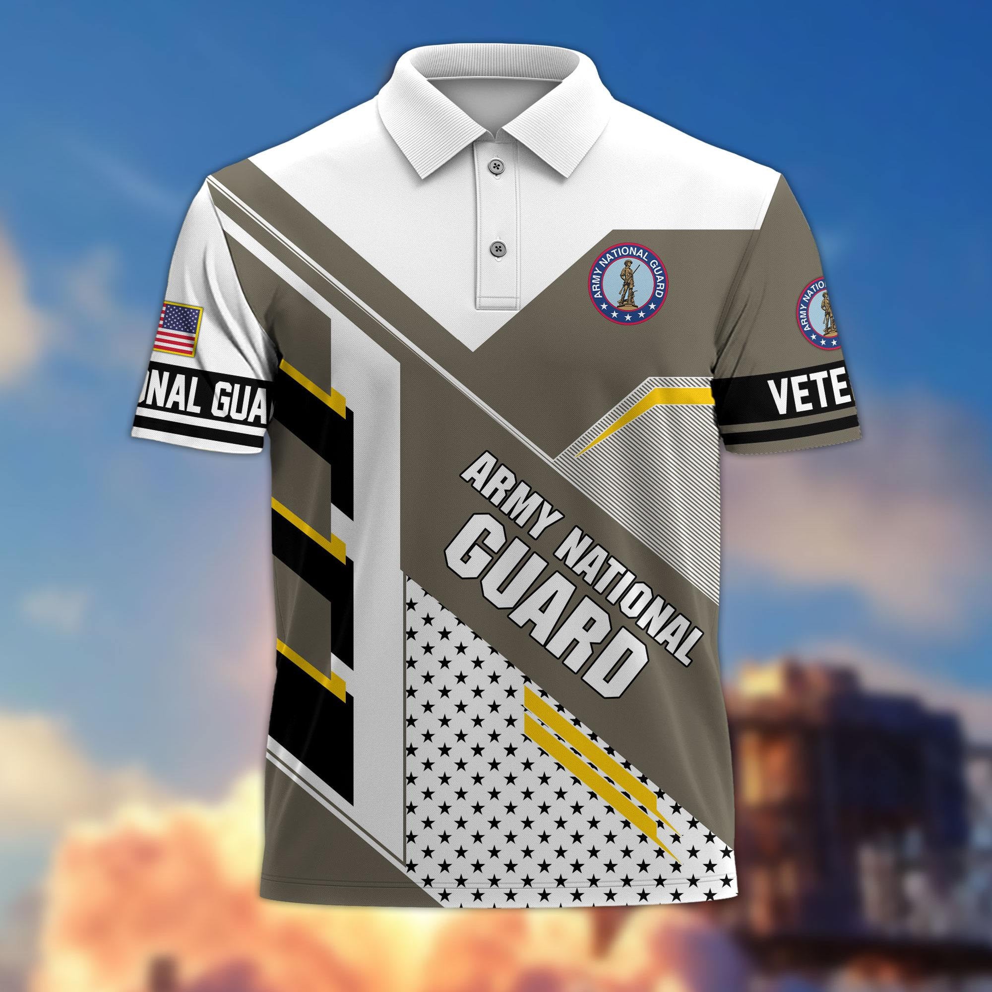 Premium US Veterans Polo Shirt, Gifts For US Veterans, Best Gifts On Father's Day, Armed Forces Day, Independence Day, Veterans Day.