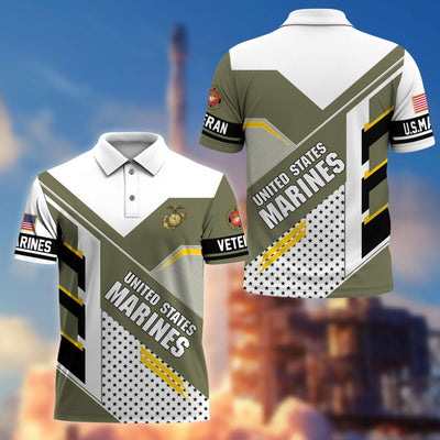 Premium US Veterans Polo Shirt, Gifts For US Veterans, Best Gifts On Father's Day, Armed Forces Day, Independence Day, Veterans Day.