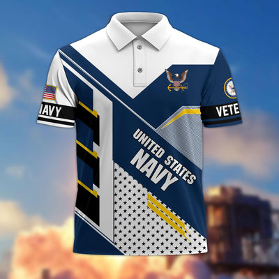 Premium US Veterans Polo Shirt, Gifts For US Veterans, Best Gifts On Father's Day, Armed Forces Day, Independence Day, Veterans Day.