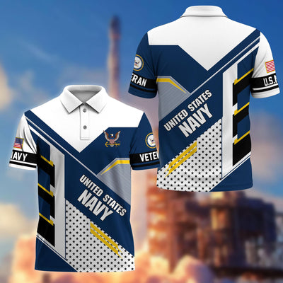 Premium US Veterans Polo Shirt, Gifts For US Veterans, Best Gifts On Father's Day, Armed Forces Day, Independence Day, Veterans Day.