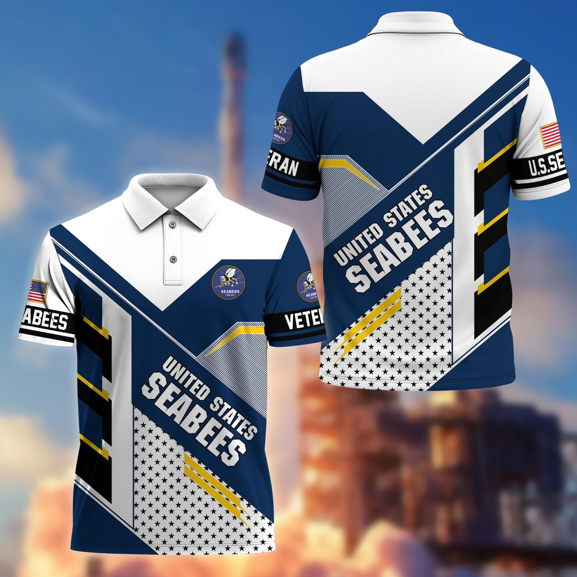 Premium US Veterans Polo Shirt, Gifts For US Veterans, Best Gifts On Father's Day, Armed Forces Day, Independence Day, Veterans Day.
