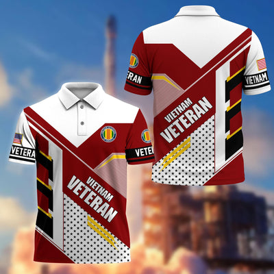Premium US Veterans Polo Shirt, Gifts For US Veterans, Best Gifts On Father's Day, Armed Forces Day, Independence Day, Veterans Day.