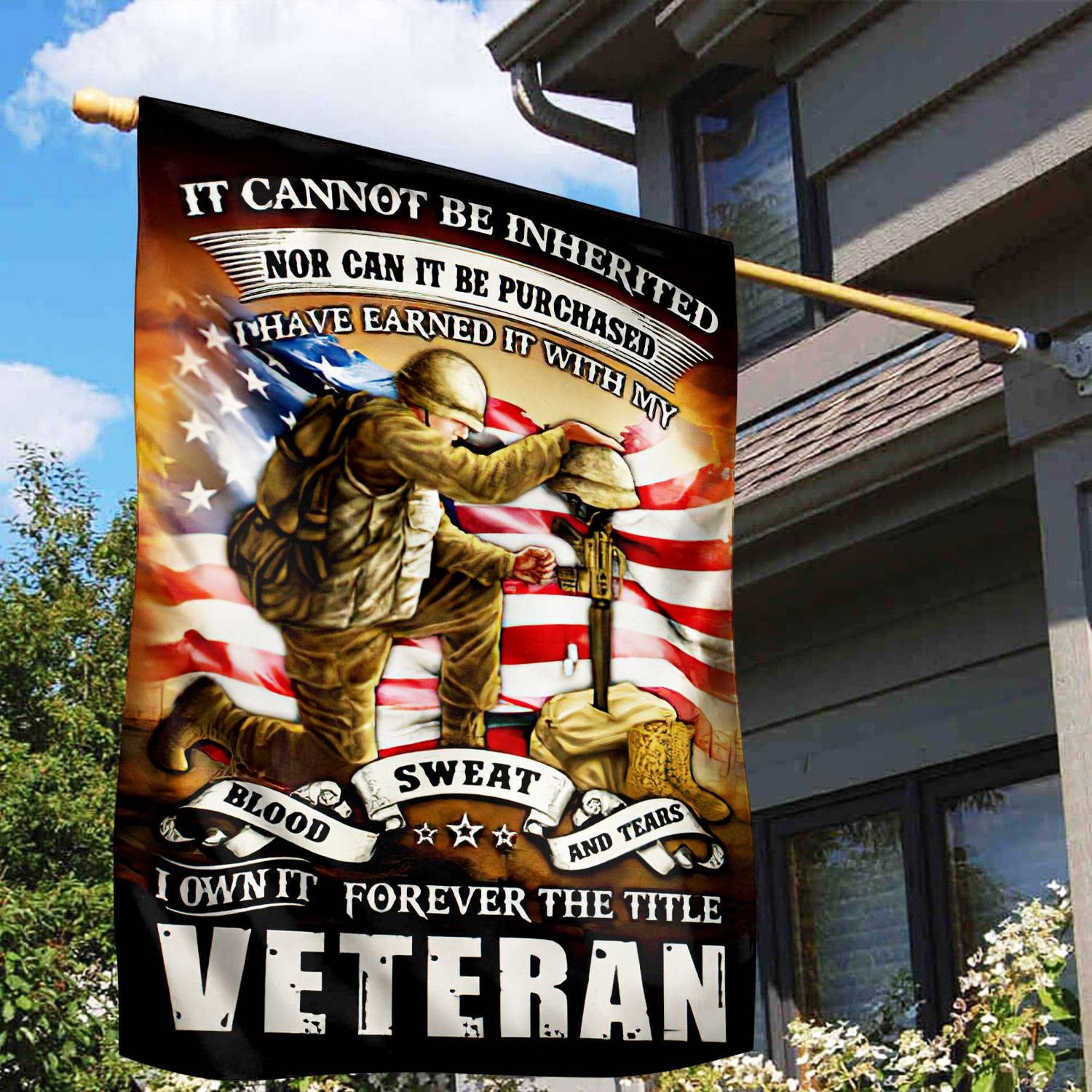 Premium US Veteran Flag, Gift For US Veteran, American Flag, Patriotic Flag, Garden Flag, House Flag