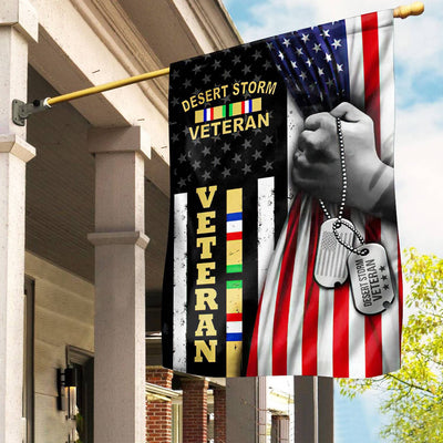 Premium US Desert Storm Veteran Flag, Gift For Desert Storm Veteran, American Flag, Patriotic Flag, Garden Flag, House Flag
