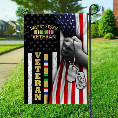Premium US Desert Storm Veteran Flag, Gift For Desert Storm Veteran, American Flag, Patriotic Flag, Garden Flag, House Flag