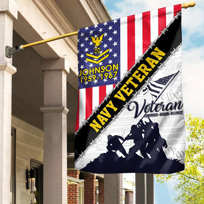 Premium Custom US Navy Flag, Gift For Navy Veteran, American Flag, Patriotic Flag, Garden Flag, House Flag, Best Gifts On Father's Day, Independence Day, Veterans Day.