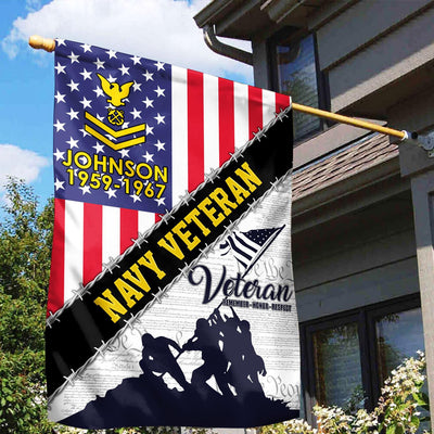 Premium Custom US Navy Flag, Gift For Navy Veteran, American Flag, Patriotic Flag, Garden Flag, House Flag, Best Gifts On Father's Day, Independence Day, Veterans Day.