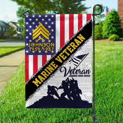 Premium Custom USMC Flag, Gift For Marine Veteran, American Flag, Patriotic Flag, Garden Flag, House Flag, Best Gifts On Father's Day, Independence Day, Veterans Day.