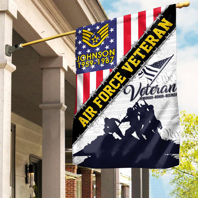Premium Custom USAF Flag, Gift For Air Force Veteran, American Flag, Patriotic Flag, Garden Flag, House Flag, Best Gifts On Father's Day, Independence Day, Veterans Day.