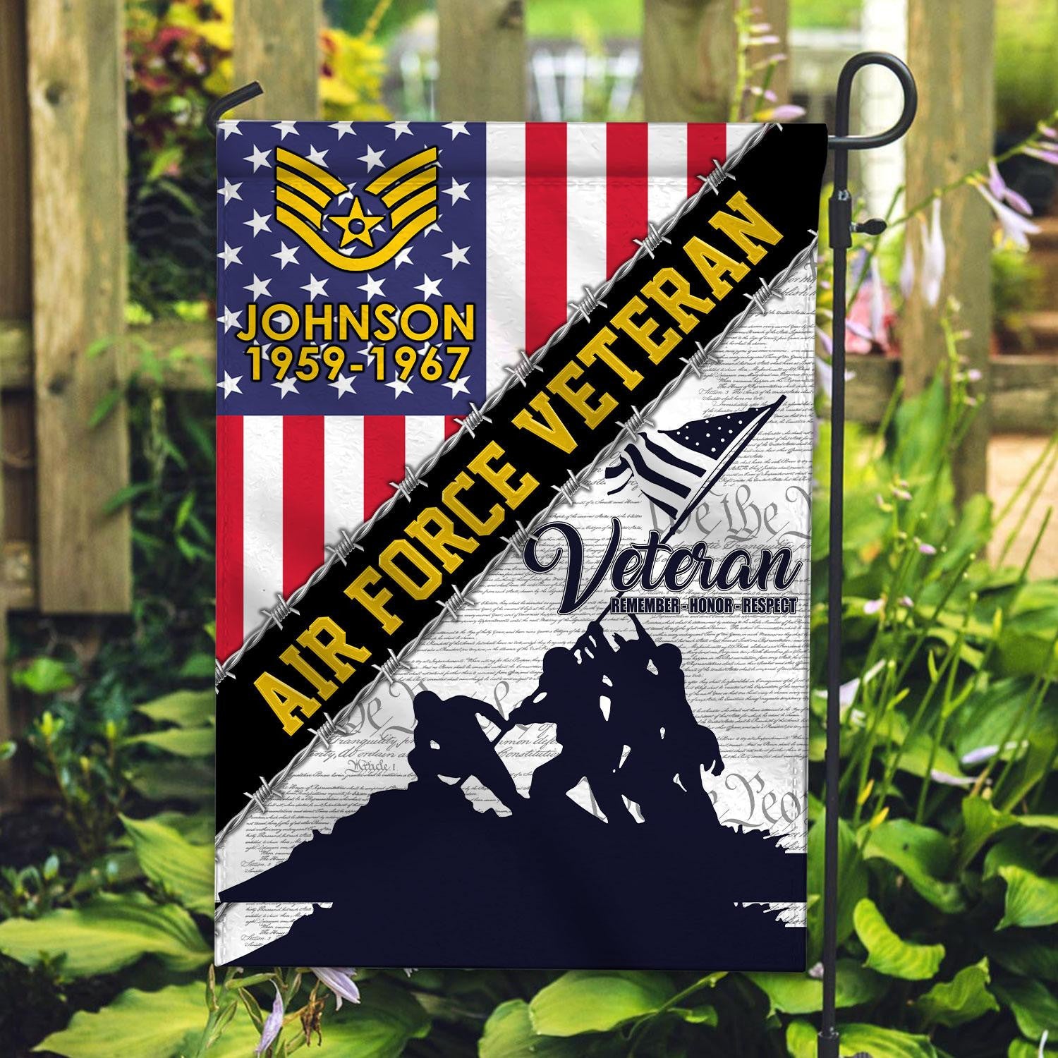Premium Custom USAF Flag, Gift For Air Force Veteran, American Flag, Patriotic Flag, Garden Flag, House Flag, Best Gifts On Father's Day, Independence Day, Veterans Day.