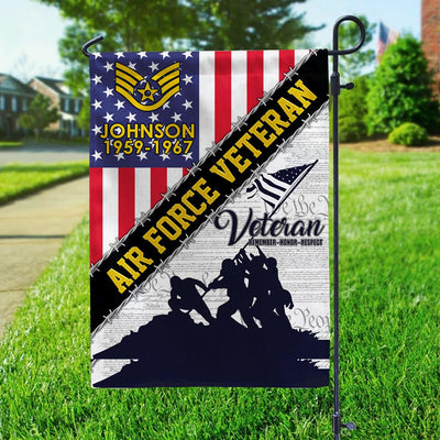 Premium Custom USAF Flag, Gift For Air Force Veteran, American Flag, Patriotic Flag, Garden Flag, House Flag, Best Gifts On Father's Day, Independence Day, Veterans Day.