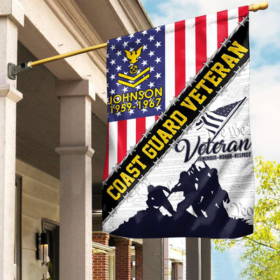 Premium Custom USCG Flag, Gifts For Coast Guard Veteran, American Flag, Patriotic Flag, Garden Flag, House Flag, Best Gifts On Father's Day, Independence Day, Veterans Day.