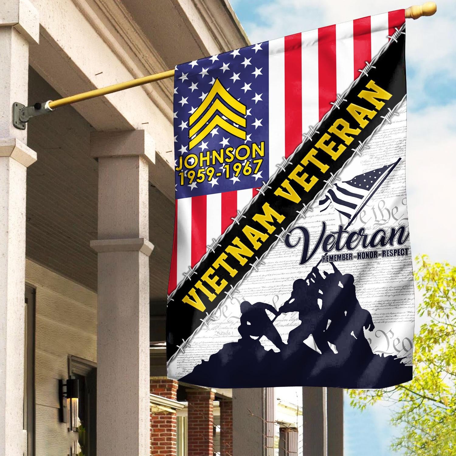 Premium Custom Vietnam Veteran Flag, Gifts For Vietnam Veteran, American Flag, Patriotic Flag, Garden Flag, House Flag, Best Gifts On Father's Day, Independence Day, Veterans Day.