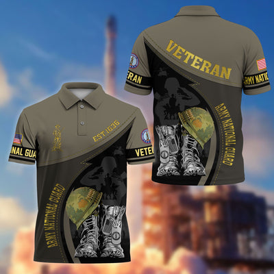Premium US Veterans Polo Shirt, Gifts For US Veterans, Best Gifts On Father's Day, Armed Forces Day, Independence Day, Veterans Day.