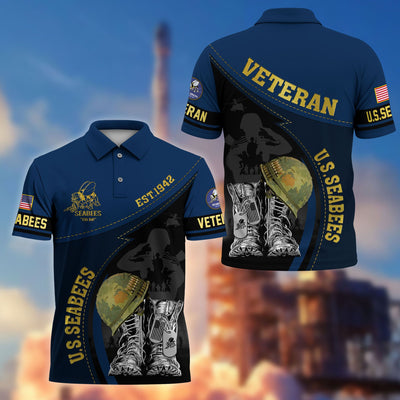 Premium US Veterans Polo Shirt, Gifts For US Veterans, Best Gifts On Father's Day, Armed Forces Day, Independence Day, Veterans Day.