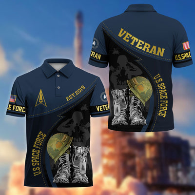 Premium US Veterans Polo Shirt, Gifts For US Veterans, Best Gifts On Father's Day, Armed Forces Day, Independence Day, Veterans Day.