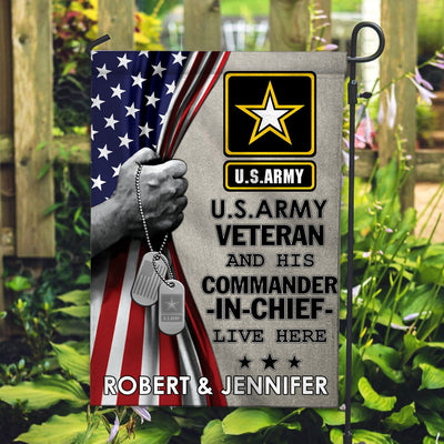 US Army Flag, Custom Name, Gift For Army Veteran, American Flag, Patriotic Flag, Garden Flag, House Flag, Best Gifts On Father's Day, Independence Day, Veterans Day.