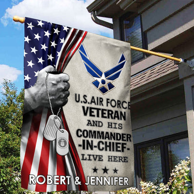 USAF Flag, Custom Name, Gift For Air Force Veteran, American Flag, Patriotic Flag, Garden Flag, House Flag, Best Gifts On Father's Day, Independence Day, Veterans Day.