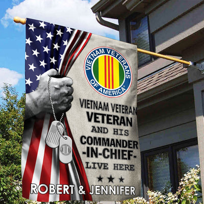 Vietnam Veteran Flag, Custom Name, Gift For Vietnam Veteran, American Flag, Patriotic Flag, Garden Flag, House Flag, Best Gifts On Father's Day, Independence Day, Veterans Day.