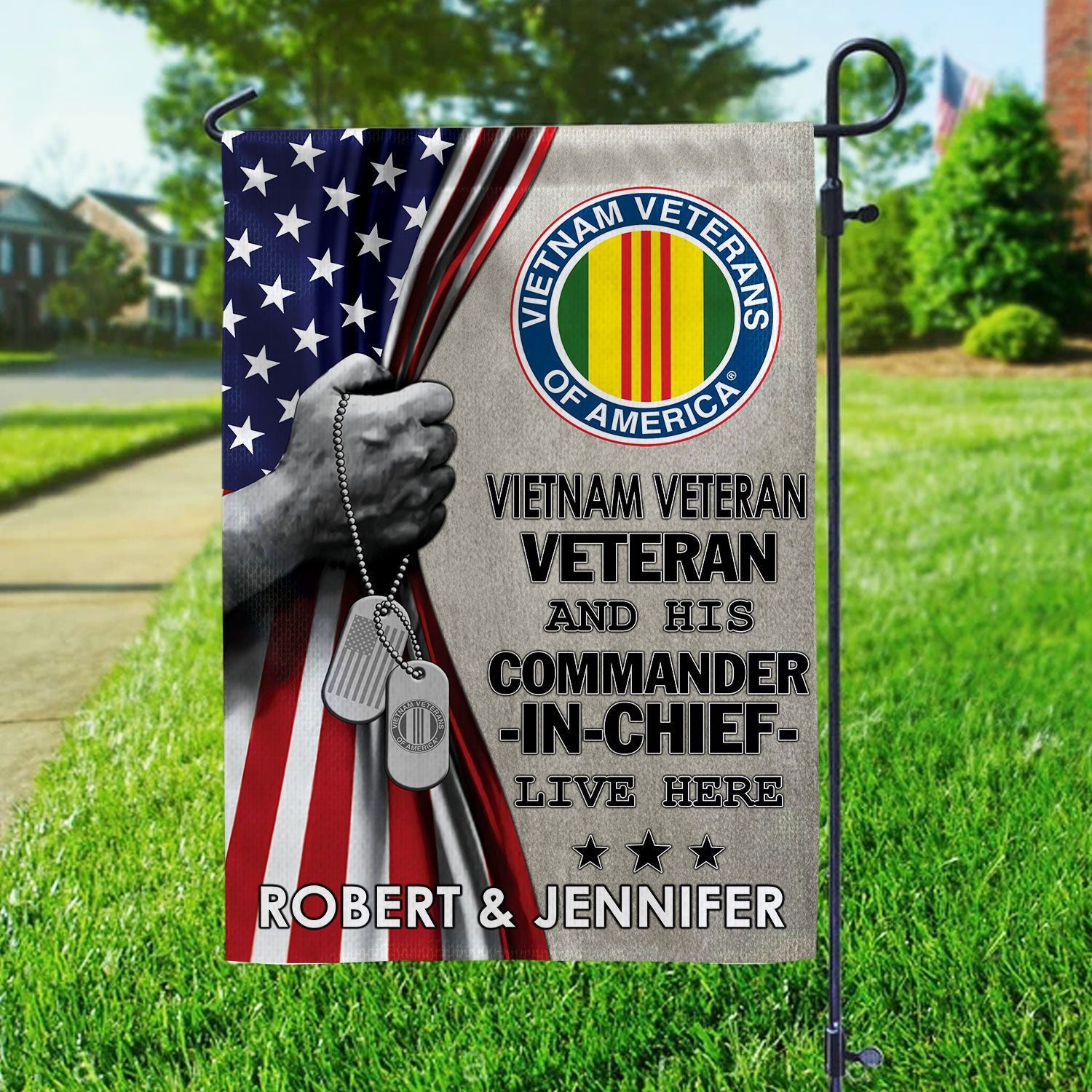 Vietnam Veteran Flag, Custom Name, Gift For Vietnam Veteran, American Flag, Patriotic Flag, Garden Flag, House Flag, Best Gifts On Father's Day, Independence Day, Veterans Day.