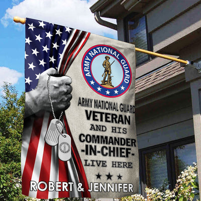 US Army National Guard Veteran Flag, Custom Name, Gift For Army National Guard Veteran, American Flag, Patriotic Flag, Garden Flag, House Flag, Best Gifts On Father's Day, Independence Day, Veterans Day.