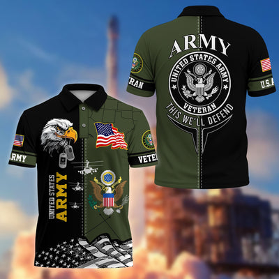 Premium US Veterans Polo Shirt, Gifts For US Veterans, Gifts On Father's Day, Armed Forces Day, Independence Day, Veterans Day.