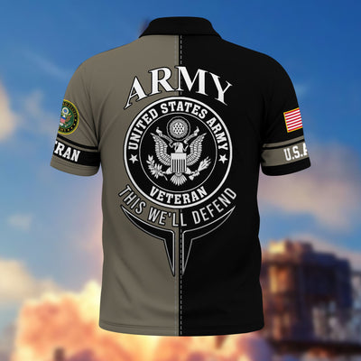 Premium US Veterans Polo Shirt, Gifts For US Veterans, Gifts On Father's Day, Armed Forces Day, Independence Day, Veterans Day.