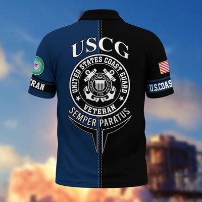 Premium US Veterans Polo Shirt, Gifts For US Veterans, Gifts On Father's Day, Armed Forces Day, Independence Day, Veterans Day.