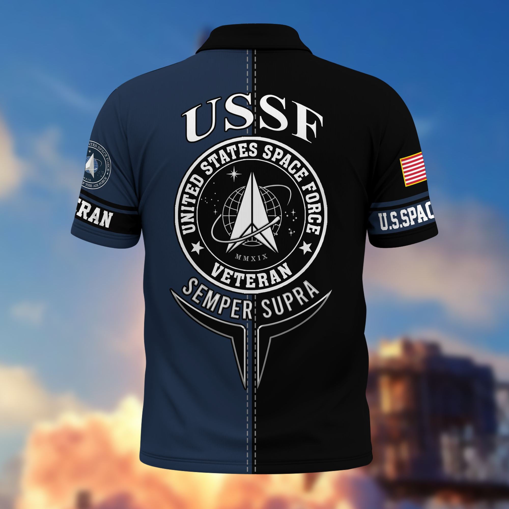 Premium US Veterans Polo Shirt, Gifts For US Veterans, Gifts On Father's Day, Armed Forces Day, Independence Day, Veterans Day.
