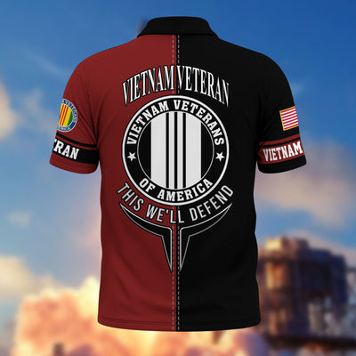 Premium US Veterans Polo Shirt, Gifts For US Veterans, Gifts On Father's Day, Armed Forces Day, Independence Day, Veterans Day.