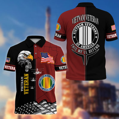 Premium US Veterans Polo Shirt, Gifts For US Veterans, Gifts On Father's Day, Armed Forces Day, Independence Day, Veterans Day.