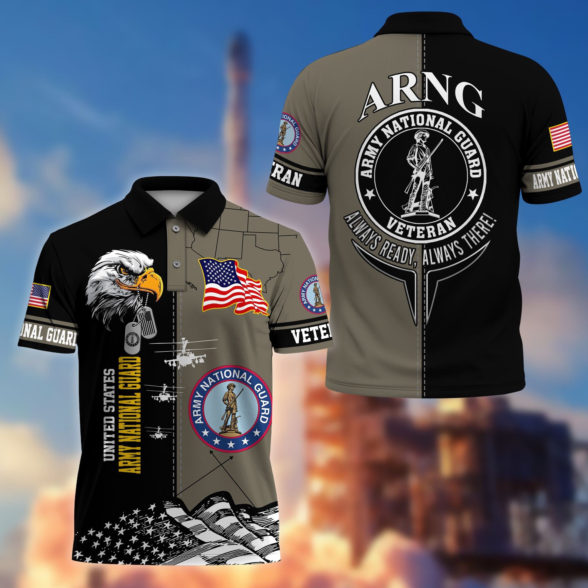 Premium US Veterans Polo Shirt, Gifts For US Veterans, Gifts On Father's Day, Armed Forces Day, Independence Day, Veterans Day.