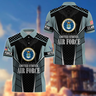 Premium US Veterans Polo Shirt, Gifts For US Veterans, Best Gifts On Father's Day, Armed Forces Day, Independence Day, Veterans Day.