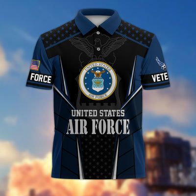 Premium US Veterans Polo Shirt, Gifts For US Veterans, Best Gifts On Father's Day, Armed Forces Day, Independence Day, Veterans Day.
