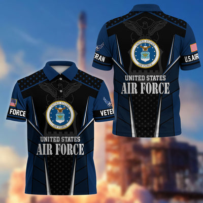 Premium US Veterans Polo Shirt, Gifts For US Veterans, Best Gifts On Father's Day, Armed Forces Day, Independence Day, Veterans Day.
