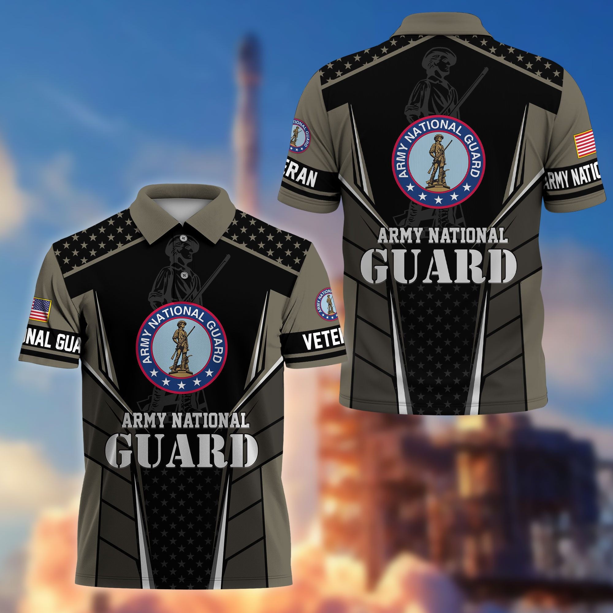 Premium US Veterans Polo Shirt, Gifts For US Veterans, Best Gifts On Father's Day, Armed Forces Day, Independence Day, Veterans Day.
