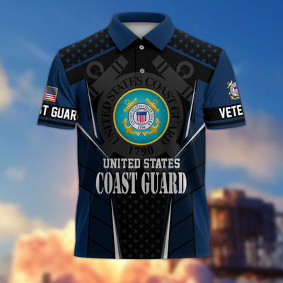 Premium US Veterans Polo Shirt, Gifts For US Veterans, Best Gifts On Father's Day, Armed Forces Day, Independence Day, Veterans Day.