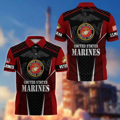 Premium US Veterans Polo Shirt, Gifts For US Veterans, Best Gifts On Father's Day, Armed Forces Day, Independence Day, Veterans Day.