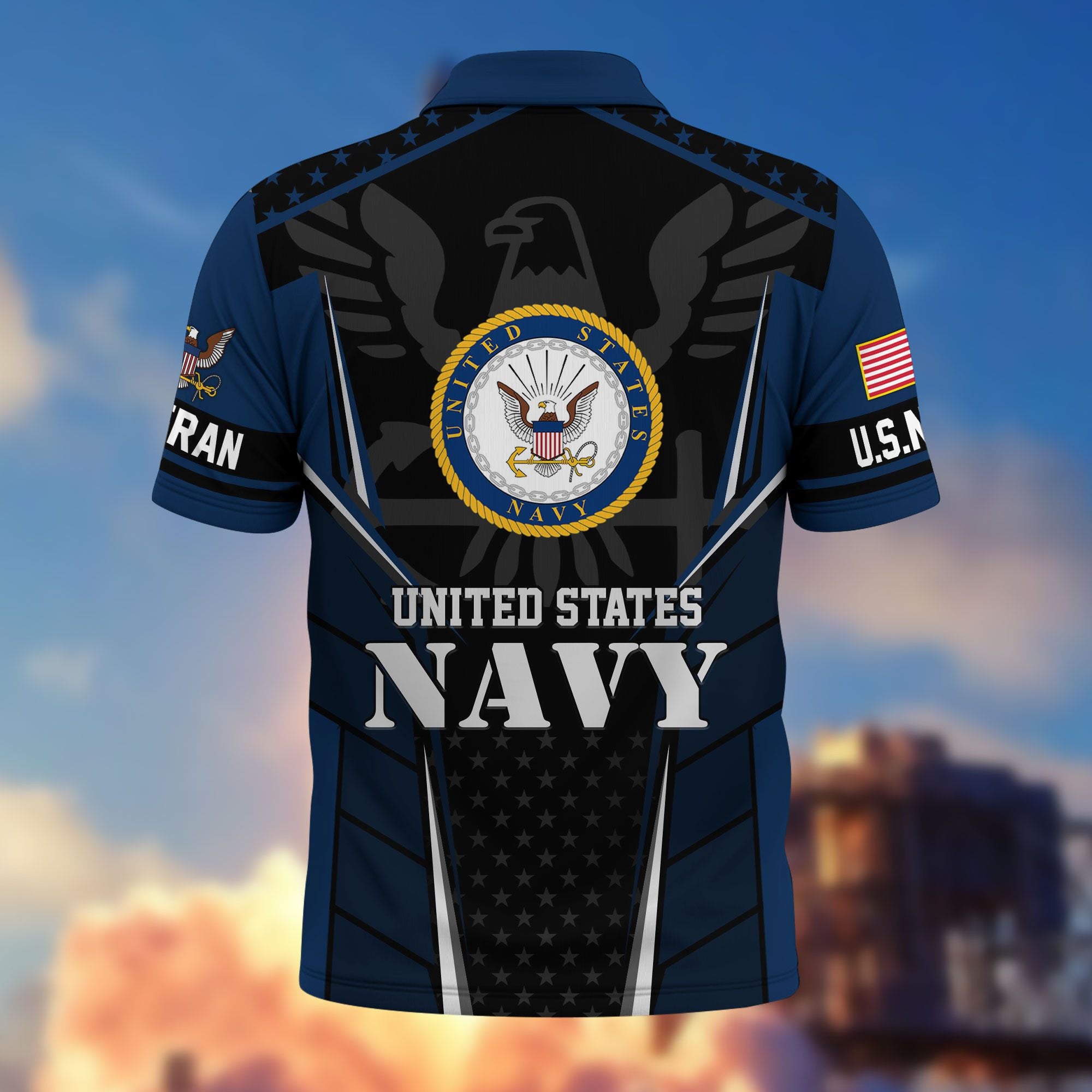 Premium US Veterans Polo Shirt, Gifts For US Veterans, Best Gifts On Father's Day, Armed Forces Day, Independence Day, Veterans Day.