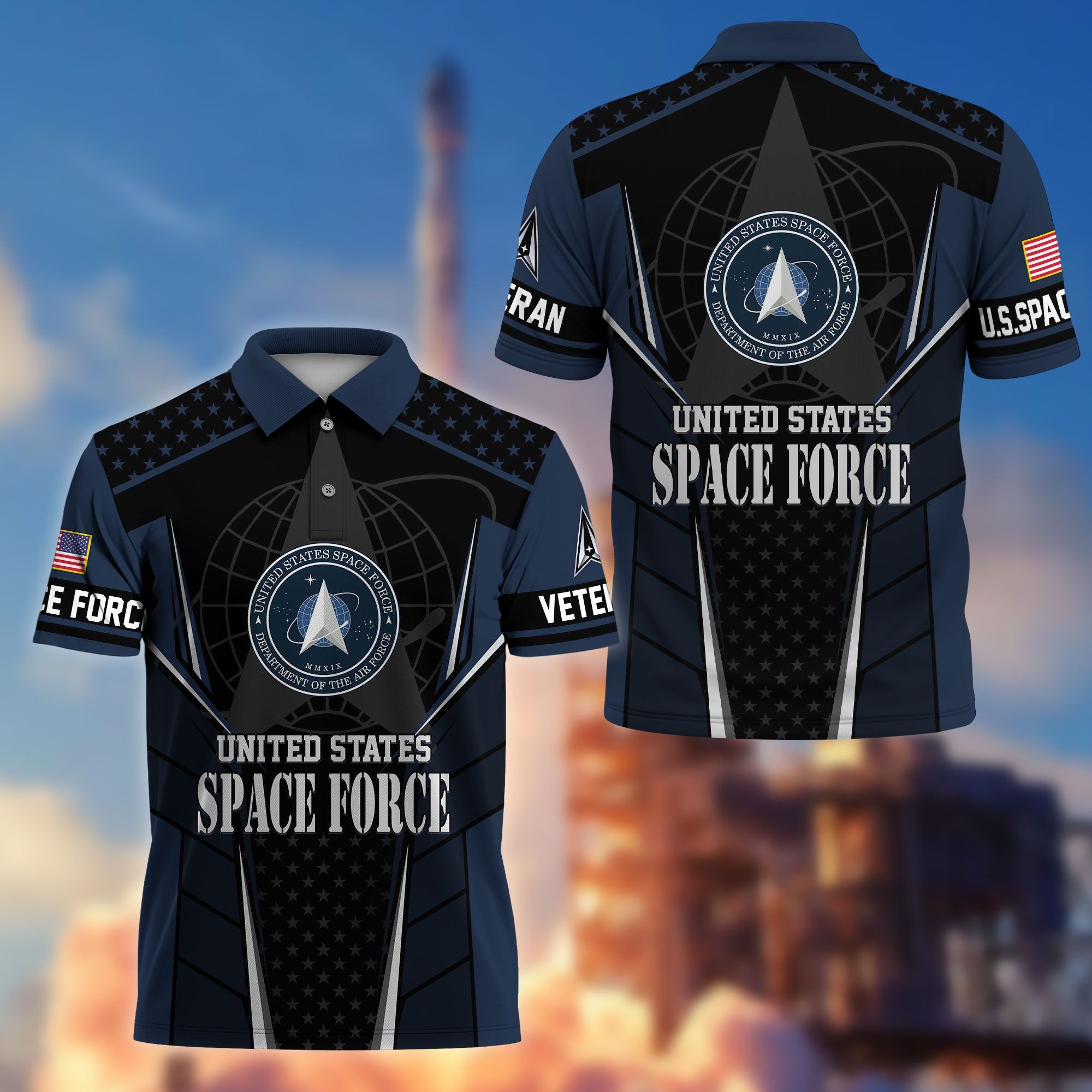 Premium US Veterans Polo Shirt, Gifts For US Veterans, Best Gifts On Father's Day, Armed Forces Day, Independence Day, Veterans Day.