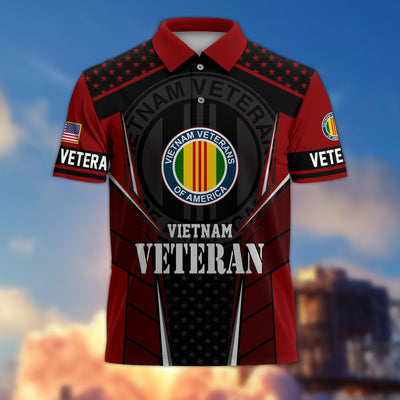 Premium US Veterans Polo Shirt, Gifts For US Veterans, Best Gifts On Father's Day, Armed Forces Day, Independence Day, Veterans Day.
