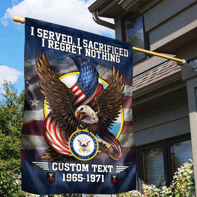 Premium Custom US Navy Flag, Gift For Navy Veteran, American Flag, Patriotic Flag, Garden Flag, House Flag