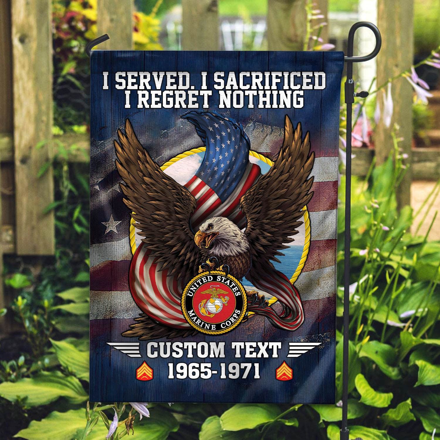 Premium Custom USMC Flag, Gift For Marine Veteran, American Flag, Patriotic Flag, Garden Flag, House Flag