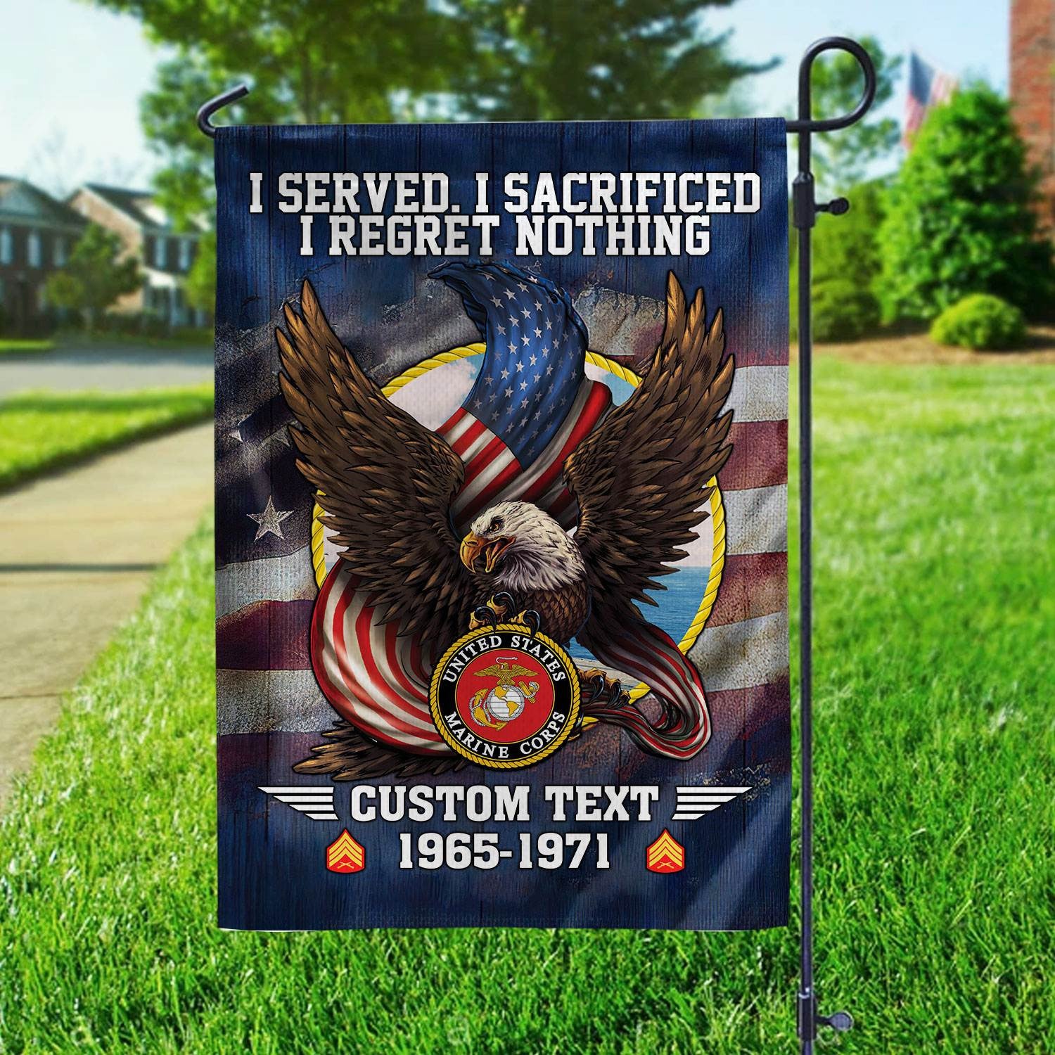 Premium Custom USMC Flag, Gift For Marine Veteran, American Flag, Patriotic Flag, Garden Flag, House Flag
