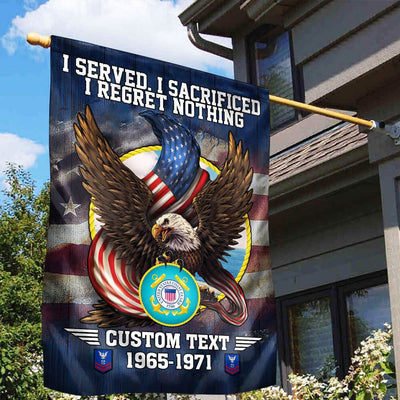Premium Custom USCG Flag, Gift For Coast Guard Veteran, American Flag, Patriotic Flag, Garden Flag, House Flag