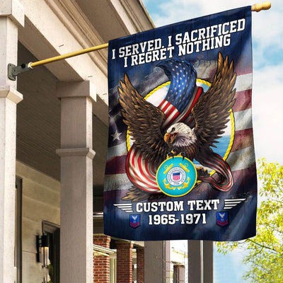 Premium Custom USCG Flag, Gift For Coast Guard Veteran, American Flag, Patriotic Flag, Garden Flag, House Flag